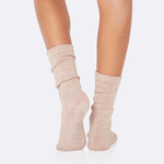 Boody Womens Chunky Bed Socks Dusty Pink 3-9