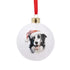 Splosh Gifts Christmas Border Collie Round Bauble Ornament