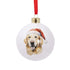 Splosh Christmas Golden Retriever Round Tin Bauble Ornament 7.5CM