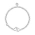 Life Charms Just Because My World Stretch Bracelet Silver 17.5CM