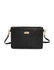Cosmopolitan Vegan Leather Crossbody Bag Black