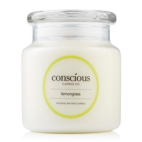 Conscious Candle Lemongrass 510g Soy Candle Twin Wick