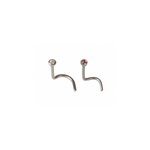 Adnohr Studex S/S/S Nose Stud Crystal/Lt Pink 9000