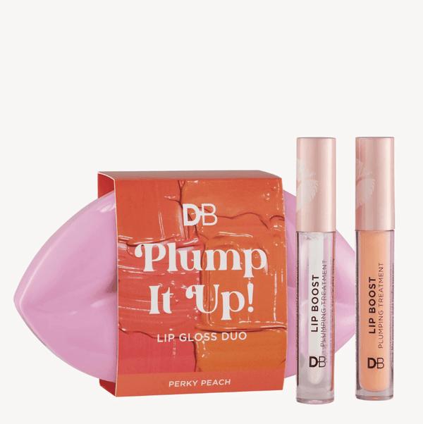 DB Cosmetics Plump It Up Lip Gloss Duo Perky Peach