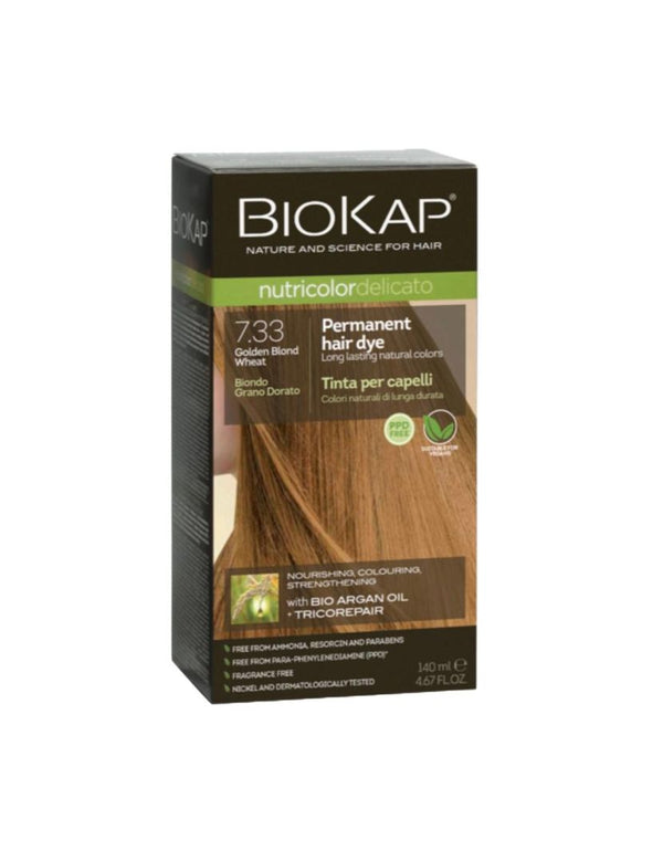 Biokap Delicato 7.33 Golden Blond Wheat Gentle Dye 140 ml