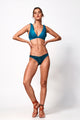 Duskii Oceane Deep V Bottom Teal & Leopard Teal