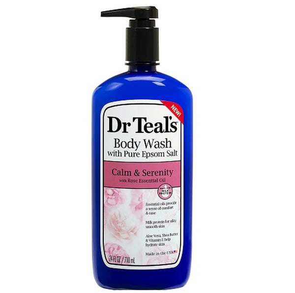 Dr Teal's Calm & Serenity with Rose Essential Oil Body Wash 710mL