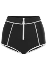 Duskii High Waist Zip Bottom Black & White