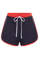 Duskii High Waist Surf Short Navy & Red