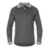 Eleven Workwear Aerocool L/S Polo Shirt Mid Charcoal Silver Grey