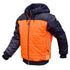 Eleven Workwear Hi-Vis Spliced Quilted Jacket w/ Fleece Hood Orange