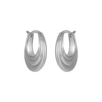 Hattie Hoop Silver Earrings