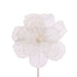 Sheer Layered Camellia Flower Hair Claw Clip in Ivory 8CM