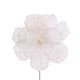 Sheer Layered Camellia Flower Hair Claw Clip in Ivory 8CM