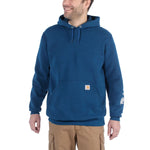 Carhartt Midweight Sleeve Logo Hooded Sweatshirt K288 Bold Blue Heather