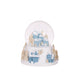 Musical Blue and White Village Snow Globe 12CM