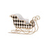 Holly and Ivy Quilted Harlequin Christmas Sleigh Decoration 30CM