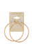 Ear Sense Gold Faceted Click Hoops 50MM