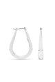 Earsense Silver Tube Teardrop Click Hoop