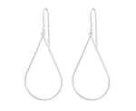 Ross Rhodium Plated Open Pear Drop Earrings FE4665