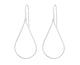 Ross Rhodium Plated Open Pear Drop Earrings FE4665
