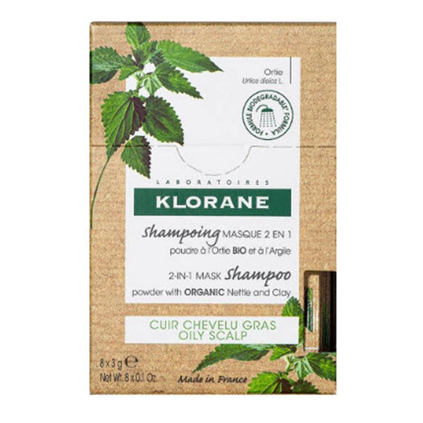 Klorane 2In1 Mask Shampoo Powder Nettle&Clay