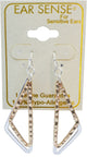 Earsense F388 Gold & Silver Triangle Drop French Hook