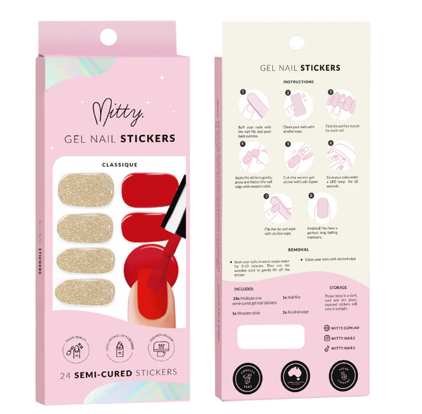 Mitty Semi-Cured Gel Nail Stickers Classique