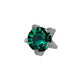 Ross May Stainless Steel Clawset Emerald Birthstone Stud Earrings