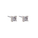 Rossan Small Square Cubic Zirconia Stud Earrings in Sterling Silver