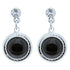 Rossan Round Stone Drop Earrings With Cubic Zirconia And Black Stone Fe4652