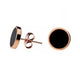 Rossan Black and Rose Gold Round Stud Earrings 10mm