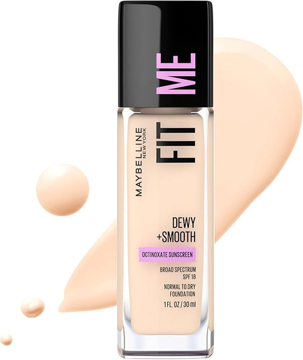 Maybelline New York Fit Me Dewy and Smooth Luminous Foundation - 102 Fair Porcelain 30mL