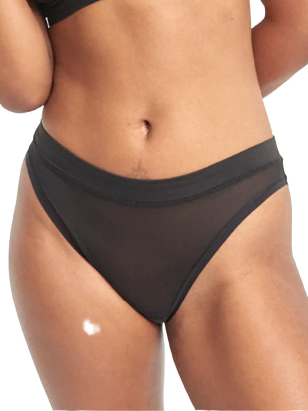 Kayser Be You High Cut Mesh Brief -  Licorice