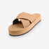 Indosole Womens Platform Cross Sandals Soil Light Size 4 to 5