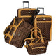 American Flyer Signature Luggage 4 Piece Set Chocolate Gold