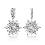 Ross 24 Stone Cubic Zirconia Rhodium Plated Huggy Earrings