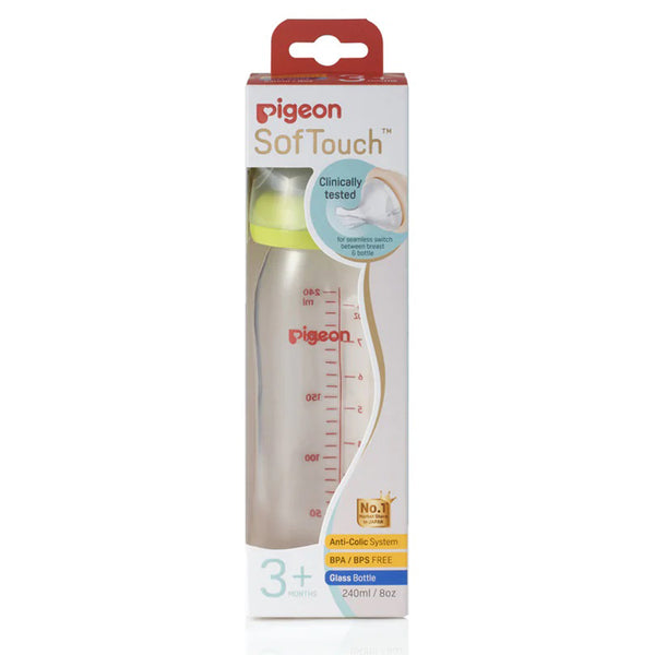Pigeon Soft Touch Glass Bottle 240Ml