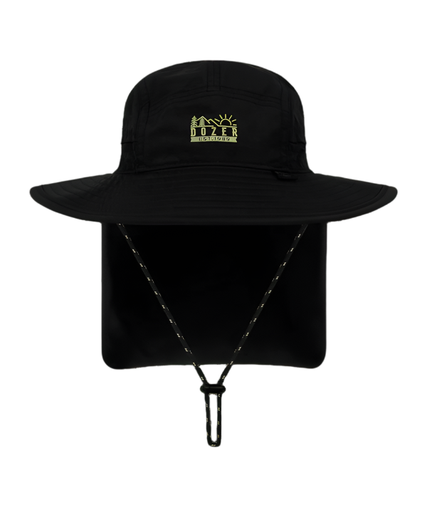 Dozer - Boys Black Bucket Hat with Neck Protection - Barney