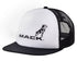 Mack Flat Brim Foam Trucker Cap Black And White