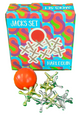 Harlequin Games Jacks Classic Skill Game with 10 Metal Jacks and 2 Bouncy Balls
