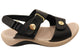 Homyped Fargo Women's Comfort Support Sandals Black C+ Width Size 9