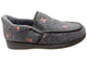 Homyped Clip In Slipper Grey Floral