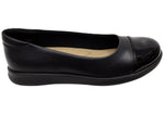 Homyped Scope Ballet Womens Comfortable Leather Shoes Black