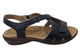 Homyped Analise Women's Leather Comfort Sandals Navy C+ Width Size 7