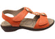Homyped Analise T Bar Leather Sandals in Tangerine Size 7
