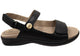 Homyped Waverley Simple Women's Leather Comfort Sandals Black D Width Size 8