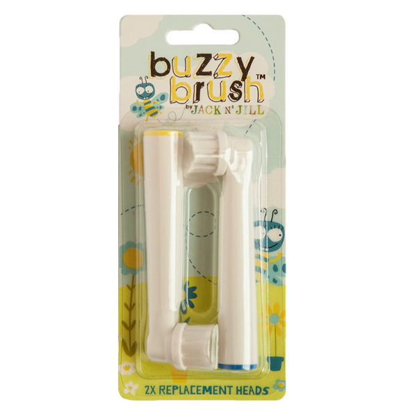 Jack N' Jill Buzzy Brush Replacement Heads, Twin Pack
