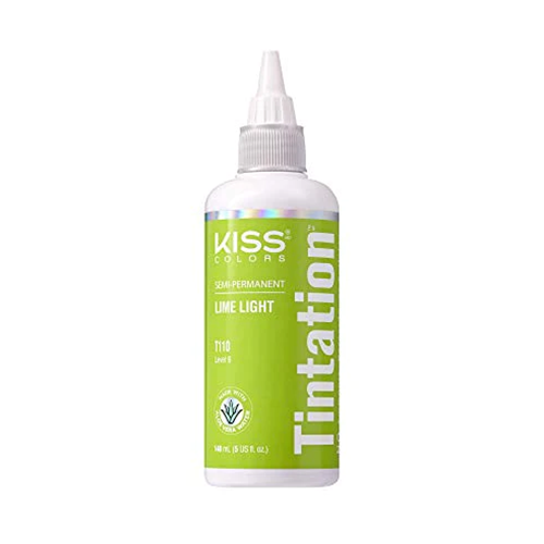 Kiss Tintation Semi-Permanent Hair Colour with Aloe Vera 148ml Lime Light