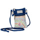 Kangaroo Gifts Hand Painted Leather And Denim Combo Cross Body Hippie Sling Bag 13 x 19CM